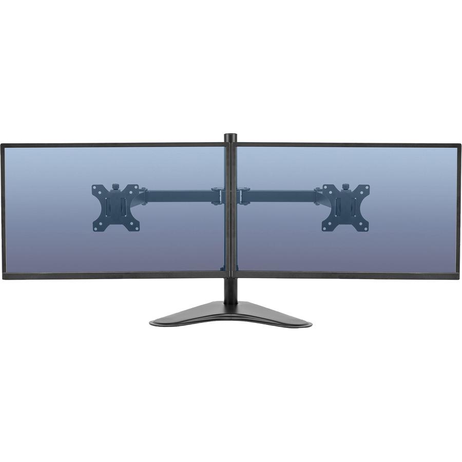 Fellowes Professional Series Freestanding Dual Horizontal Monitor Arm - Up to 27" Screen Support - 17.60 lb Load Capacity35" Width - Freestanding - Black. Picture 7