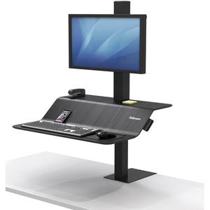 Fellowes Lotus&trade; VE Sit-Stand Workstation - Single - 1 Display(s) Supported - 25 lb Load Capacity - 1 Each. Picture 2
