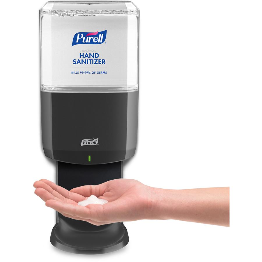 PURELL&reg; ES6 Touch-Free Hand Sanitizer Dispenser, Graphite (6424-01) - Automatic - 1.27 quart Capacity - Support 4 x C Battery - Locking Mechanism, Durable, Wall Mountable, Touch-free - Graphite - . Picture 2