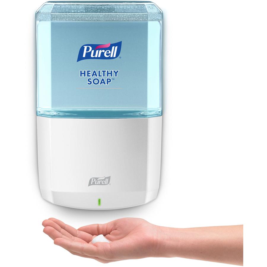 PURELL&reg; ES6 Touch-free Hand Soap Dispenser - Automatic - 1.27 quart Capacity - Support 4 x C Battery - Locking Mechanism, Durable, Wall Mountable, Touch-free - White - 1Each. Picture 2