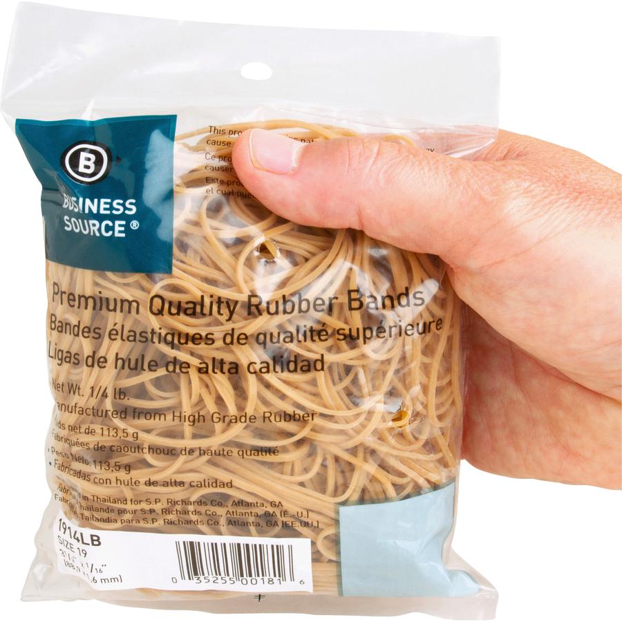 Business Source Rubber Bands - 3.5" Length - 62 mil Thickness - 425 / Pack - Natural. Picture 4