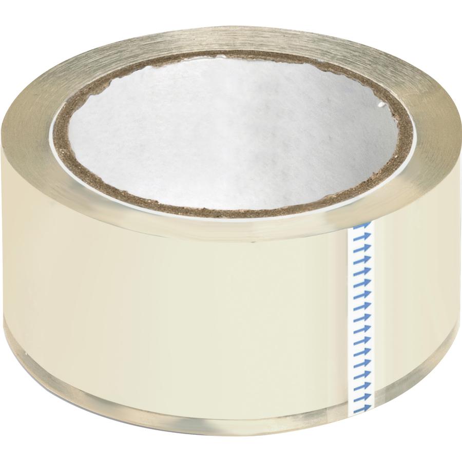 Business Source Crystal Clear Packaging Tape - 55 yd Length x 2" Width - 3" Core - Pressure-sensitive Poly - 2.50 mil - Abrasion Resistant, Split Resistant - For Packing - 6 / Pack - Crystal. Picture 2