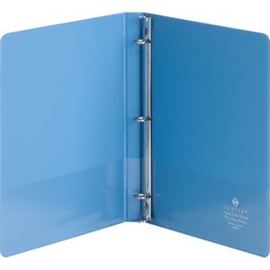 Business Source Round-ring View Binder - 1/2" Binder Capacity - Letter - 8 1/2" x 11" Sheet Size - 125 Sheet Capacity - Round Ring Fastener(s) - 2 Internal Pocket(s) - Polypropylene, Chipboard, Board . Picture 8