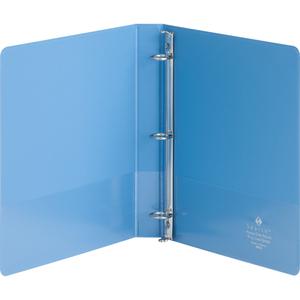 Business Source Round-ring View Binder - 1" Binder Capacity - Letter - 8 1/2" x 11" Sheet Size - 225 Sheet Capacity - Round Ring Fastener(s) - 2 Internal Pocket(s) - Polypropylene, Chipboard, Board - . Picture 5