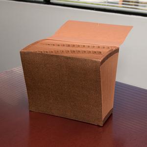 Business Source Letter Recycled Expanding File - 8 1/2" x 11" - 31 Pocket(s) - Brown - 30% Recycled - 1 Each. Picture 3