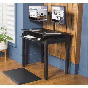 Lorell Adjustable Desk Riser Floor Stand - 29" Height x 36" Width x 22.8" Depth - Floor - Steel - Black. Picture 2