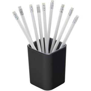 Advantus Fusion Pencil Cup - 4" x 2.8" x 2.8" x - Polystyrene - 1 Each - Black, Gray. Picture 5