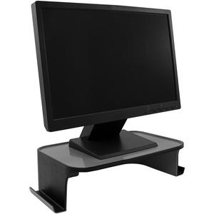 Advantus Monitor Stand - 25 lb Load Capacity - 4.5" Height x 9.8" Width - Desktop - Polystyrene - Matte Gray, Matte Black. Picture 3