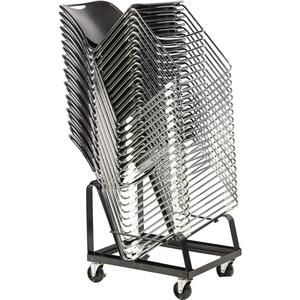 Lorell Stack Chair Dolly - 25.5" Length x 20" Width x 22.8" Height - Steel Frame - Black - 1 Each. Picture 3