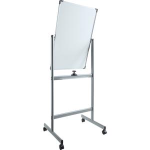 Lorell Double-sided Magnetic Whiteboard Easel - 24" (2 ft) Width x 36" (3 ft) Height - White Surface - Square - Vertical - Floor Standing - Magnetic - 1 Each. Picture 3