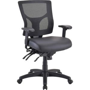 Lorell Conjure Executive Mid-back Mesh Back Chair Frame - Black - 1 Each. Picture 3