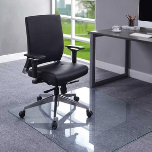 Lorell Tempered Glass Chairmat - Floor - 50" Length x 44" Width x 0.250" Thickness - Rectangular - Tempered Glass - Clear - 1Each. Picture 2