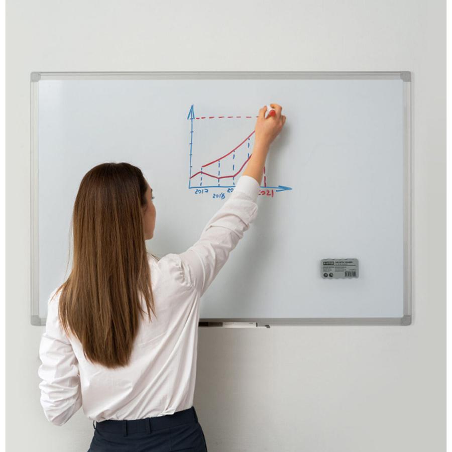 Bi-silque Earth-It Dry Erase Board - 23.6" (2 ft) Width x 35.4" (3 ft) Height - White Enamel Surface - Rectangle - 1 Each. Picture 2
