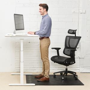 Deflecto Ergonomic Sit-Stand Chair Mat for Multi-surface - Hard Floor, Carpet - 48" Length x 36" Width x 0.375" Thickness - Rectangular - Foam - Black - 1Each. Picture 6