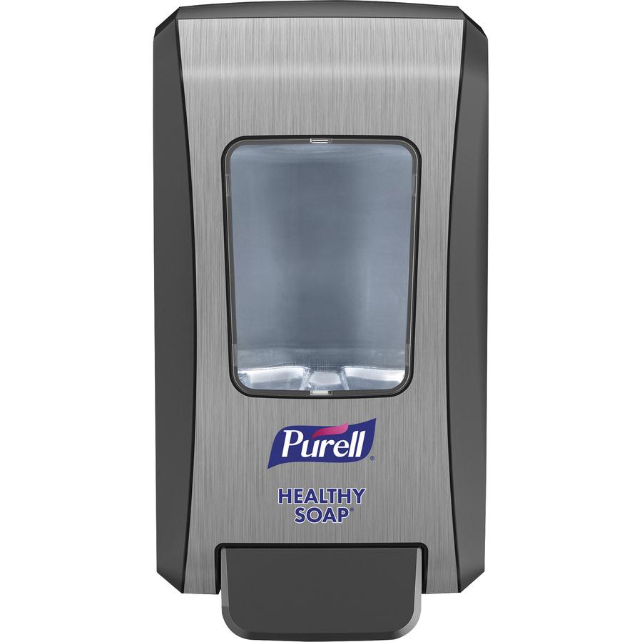 PURELL&reg; FMX-20 Foam Soap Dispenser - Manual - 2.11 quart Capacity - Site Window, Locking Mechanism, Durable, Wall Mountable, Rugged - Graphite - 6 / Carton. Picture 2