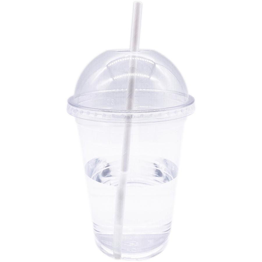 Genuine Joe Paper Straw - 0.3" Length x 0.3" Width x 7.3" Height - Paper - 500 / Box - White. Picture 2