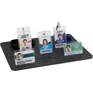 Advantus ID Badge Tray Organizer - 0.3" x 11.4" x 15.4" - Polyvinyl Chloride (PVC) - 1 Each - Black. Picture 2