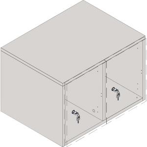 Lorell White Double Cubby Storage Base Adder Unit - 23.6" Width x 17.8" Depth x 15.8" Height - White. Picture 5