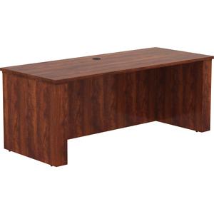 Lorell Essentials Series Sit-to-Stand Desk Shell - 0.1" Top, 1" Edge, 72" x 29"49" - Finish: Cherry - Laminate Table Top. Picture 4