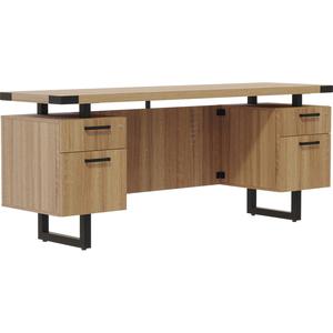 Safco Mirella Free Standing Credenza Pedestal Base - Box Drawer(s), File Drawer(s) - Material: Particleboard, Steel Pull - Finish: Sand Dune, Laminate, Powder Coated Pull. Picture 4