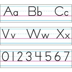 Trend Basic Alphabet Bulletin Board Set - Learning Theme/Subject - 7 x Letter, 1 x Numbers Shape - Reusable, Durable - Multicolor - 1 / Pack. Picture 2
