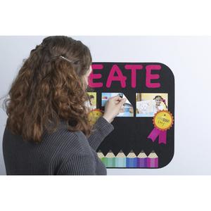 Duck Brand Felt Mounts Self-Sticking Memo Board - 23" Height x 18" Width - Black Surface - Damage Resistant, Dual Sided, Self-stick - 1 Each. Picture 3