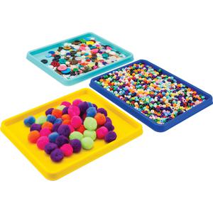 Storex Sorting & Crafts Tray - Bead, Crayon, Supplies, Craft - 0.30"Height x 8.10"Width x 9.90"Length - 24 / Set - Assorted. Picture 3