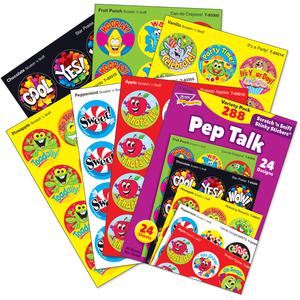 Trend Pep Talk Scratch 'n Sniff Stinky Stickers - Acid-free, Non-toxic, Photo-safe, Scented - 5.88" Height x 4.13" Width x 0.19" Length - Multicolor - 288 / Pack. Picture 3