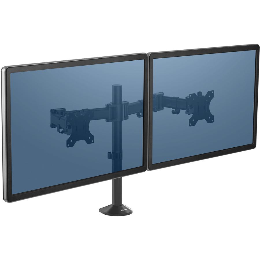 Fellowes Reflex Dual Monitor Arm - 2 Display(s) Supported - 30" Screen Support - 48 lb Load Capacity. Picture 2