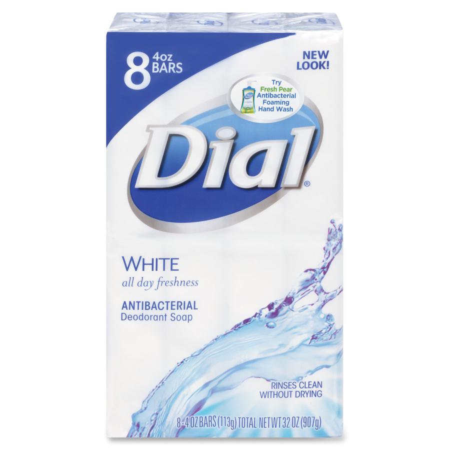 Dial Antibacterial Bar Soap - 2.50 oz - Bacteria Remover - Hand, Skin - Antibacterial - White - Rich Lather, Deodorize - 200 / Carton. Picture 3