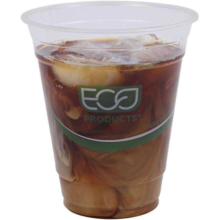 Eco-Products 12 oz GreenStripe Cold Cups - 50 / Pack - 20 / Carton - Clear, Green - Polylactic Acid (PLA) - Cold Drink. Picture 2