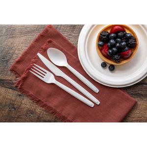 Eco-Products Cutlerease Dispensable Compostable Forks - 960/Carton - 1 x Fork - 6" Length Fork - Compostable - PLA (PolyLactic Acid) Plastic - White - TAA Compliant. Picture 3
