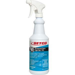 Betco Fight-Bac RTU Disinfectant Cleaner - Ready-To-Use Spray - 32 fl oz (1 quart) - Citrus Floral Scent - 1 Each. Picture 3