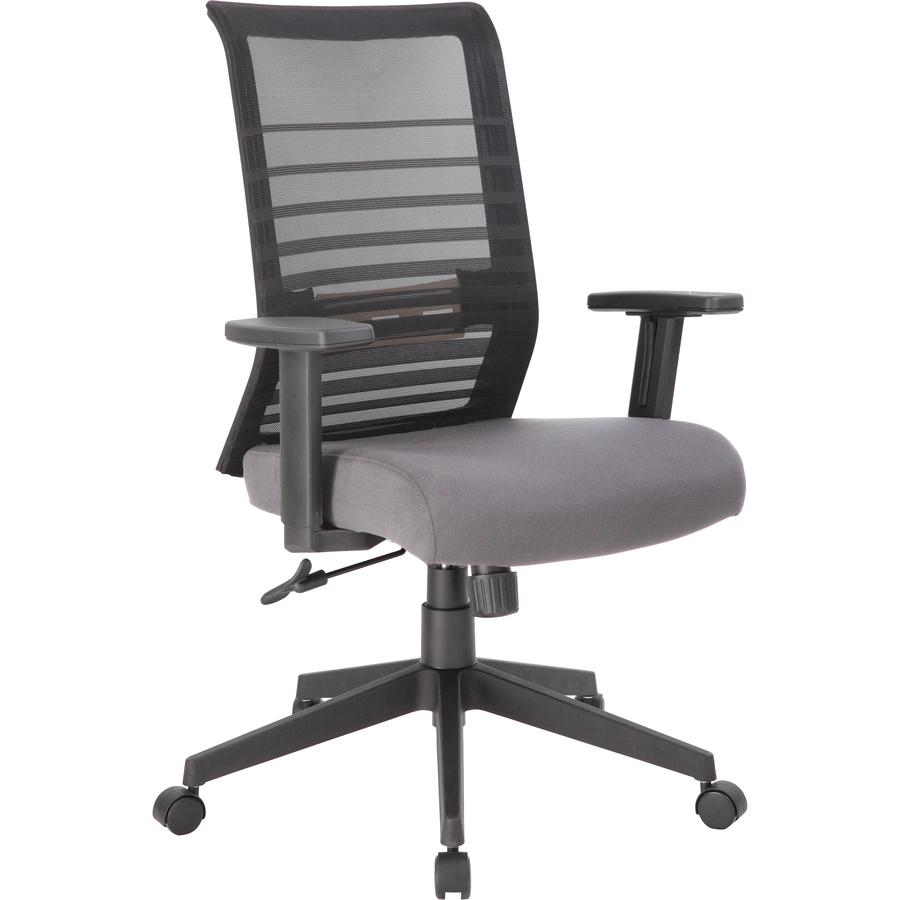 Lorell Removable Mesh Seat Cover - 19" Length x 19" Width - Polyester Mesh - Light Gray - 1 Each. Picture 2