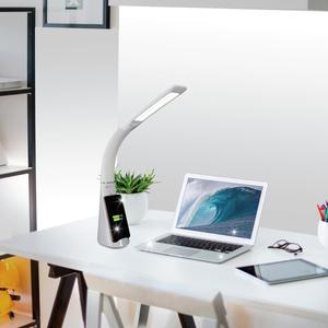 OttLite Purify LED Desk Lamp with Wireless Charging and Sanitizing - 12" Height - 5" Width - LED Bulb - USB Charging, Flexible Neck, Sanitizing, Qi Wireless Charging - Desk Mountable - White - for Fur. Picture 9