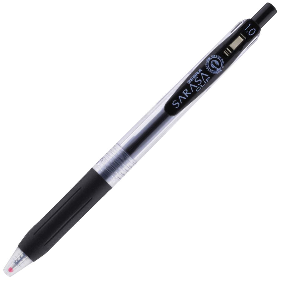 Zebra Pen Sarasa Clip 1.0mm Gel Pen - Bold Pen Point - 1 mm Pen Point Size - Retractable - Black Water Based, Pigment-based, Gel-based Ink - 12 / Dozen. Picture 2