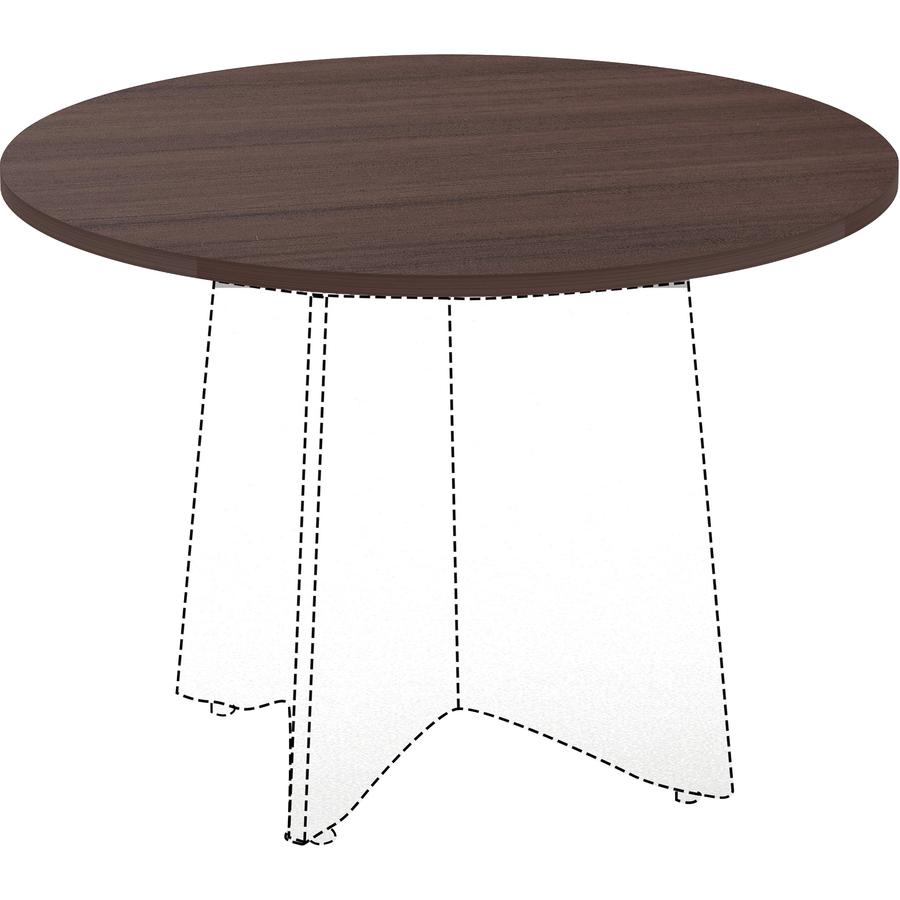 Lorell Essentials Conference Tabletop - Espresso Round Top - Contemporary Style - 1" Table Top Thickness x 42" Table Top Diameter - Assembly Required - 1 Each. Picture 2