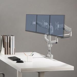 Lorell Mounting Arm for Monitor - Gray - Height Adjustable - 3 Display(s) Supported - 15.40 lb Load Capacity - 75 x 75, 100 x 100 - 1 Each. Picture 8