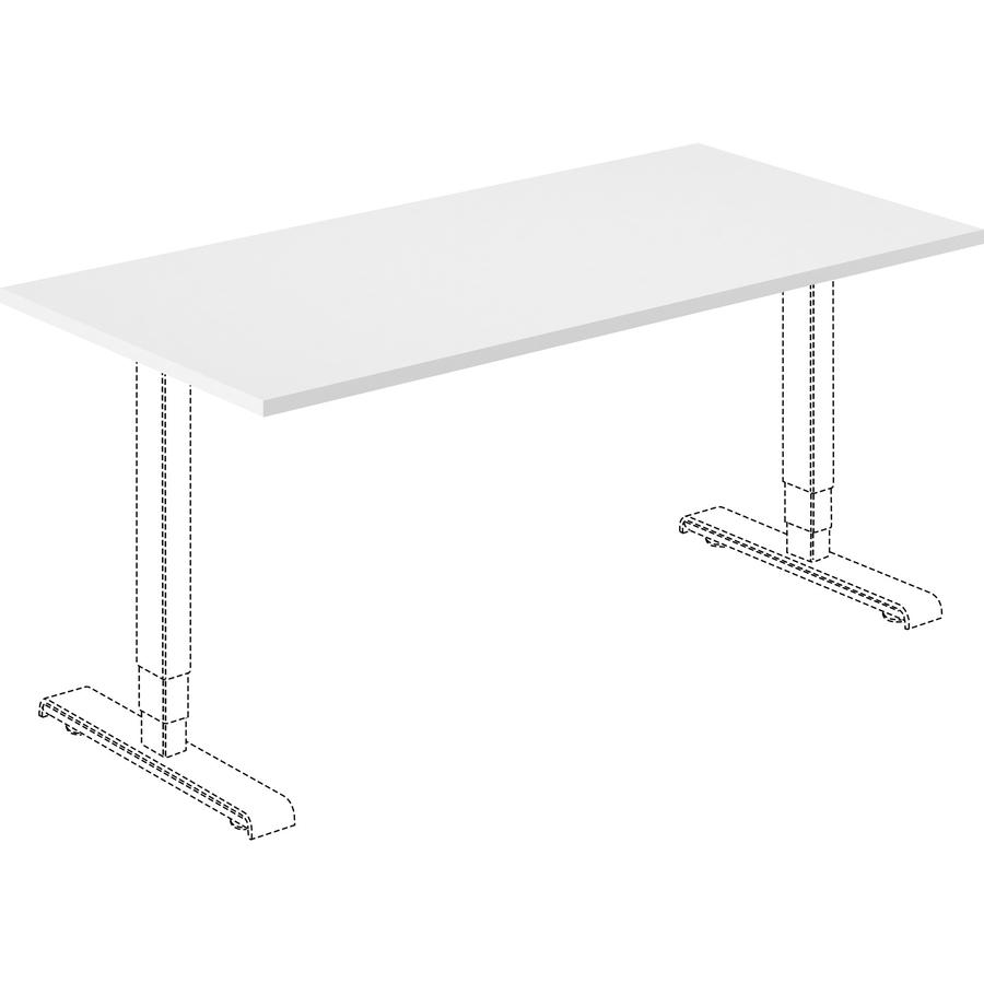 Lorell Training Tabletop - White Rectangle Top - 60" Table Top Length x 30" Table Top Width x 1" Table Top ThicknessAssembly Required - Particleboard, Melamine Top Material - 1 Each. Picture 2