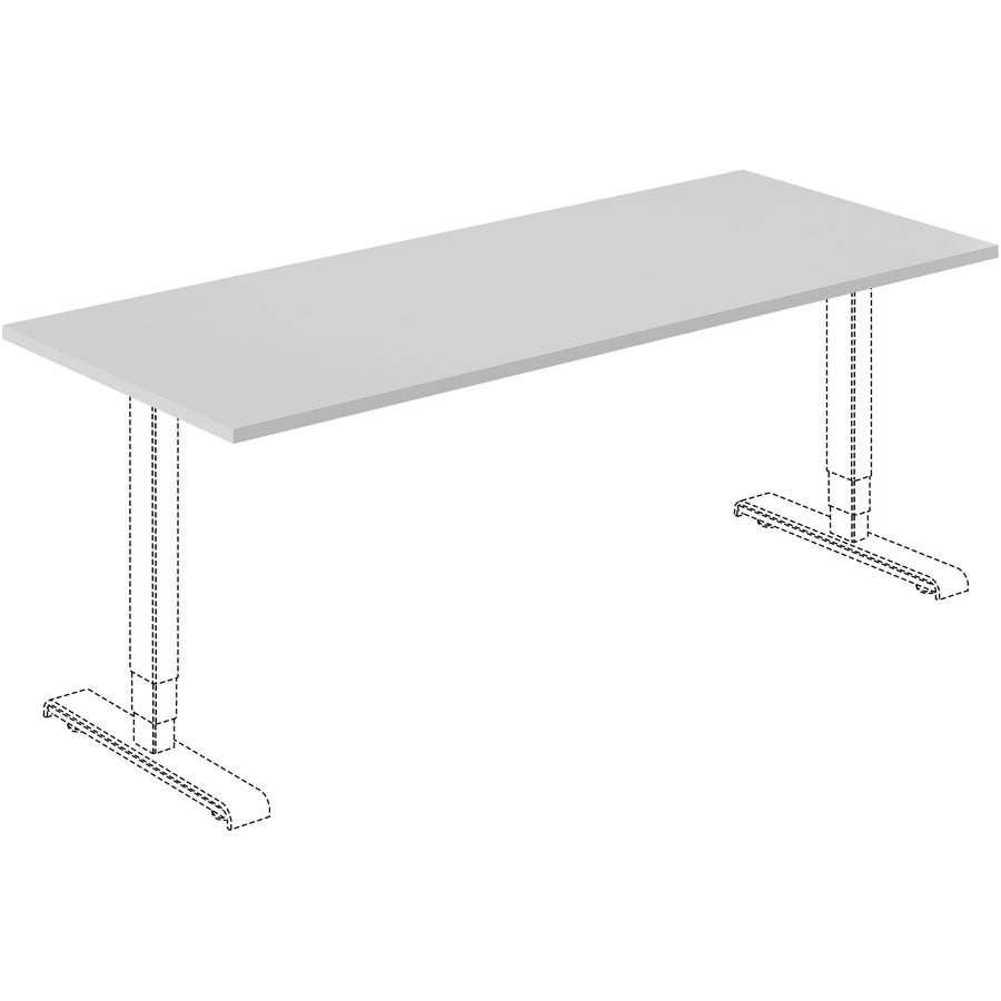 Lorell Training Tabletop - Gray Rectangle Top - 72" Table Top Length x 30" Table Top Width x 1" Table Top ThicknessAssembly Required - Particleboard, Melamine Top Material - 1 Each. Picture 2