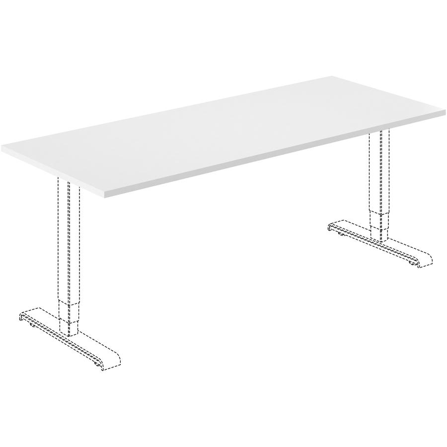 Lorell Training Tabletop - White Rectangle Top - 72" Table Top Length x 30" Table Top Width x 1" Table Top ThicknessAssembly Required - Particleboard, Melamine Top Material - 1 Each. Picture 2