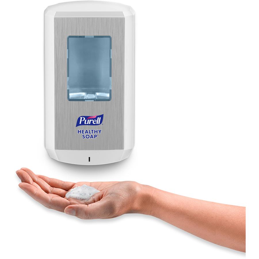 PURELL&reg; CS6 Soap Dispenser - Automatic - 1.27 quart Capacity - Support 4 x C Battery - Touch-free, Wall Mountable, Site Window, Refillable, Lockable, Durable - White - 2 / Carton. Picture 2