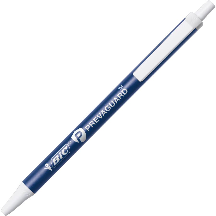 BIC PrevaGuard Clic Stic Antimicrobial Pens - Medium Pen Point - 1 mm Pen Point Size - Retractable - Blue - 60 / Box. Picture 4