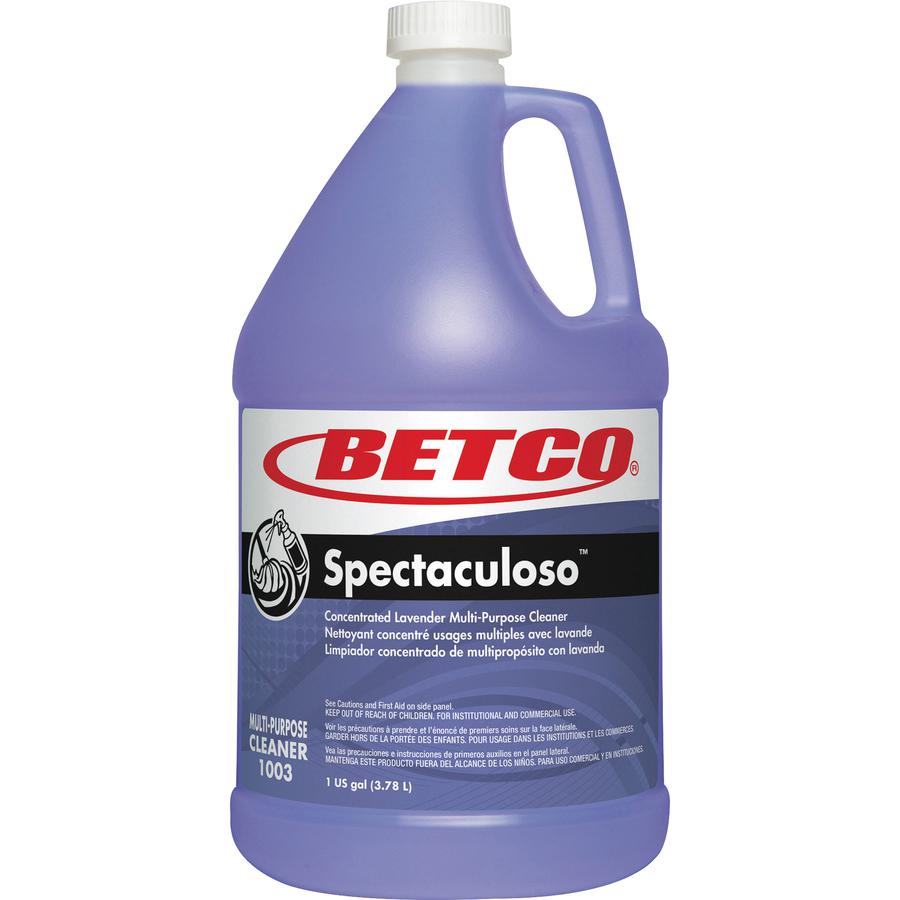 Betco Spectaculoso General Cleaner - Concentrate - 128 fl oz (4 quart) - 4 / Carton - Deodorize, Phosphate-free, Rinse-free, Butyl-free - Purple. Picture 2