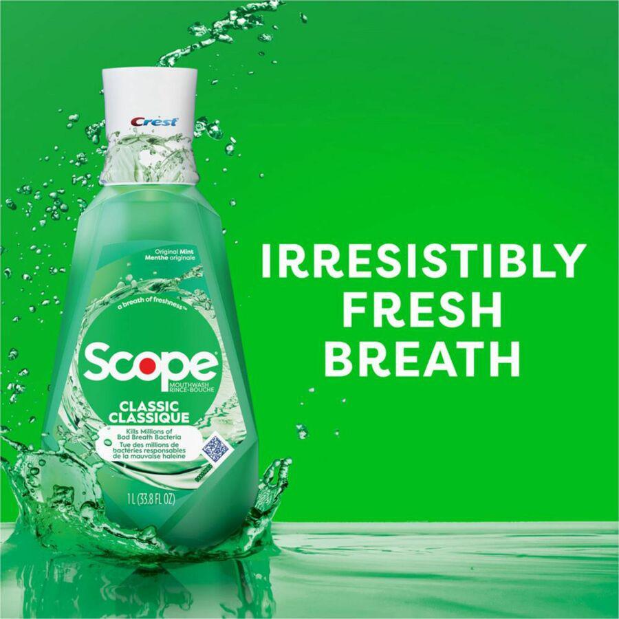 Crest Scope Classic Mouthwash - For Bad Breath - Mint - 1.06 quart - 1 Each. Picture 2