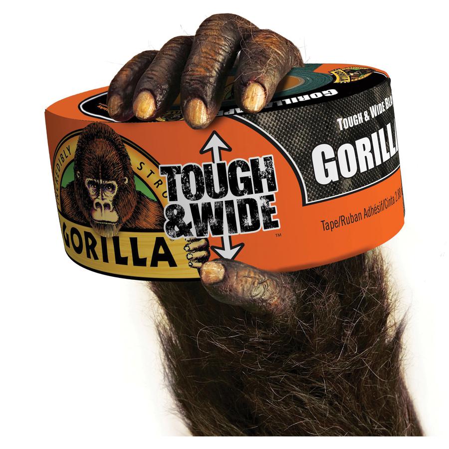 Gorilla Tough & Wide Tape - 25 yd Length x 2.88" Width - 1 Each - Black. Picture 2