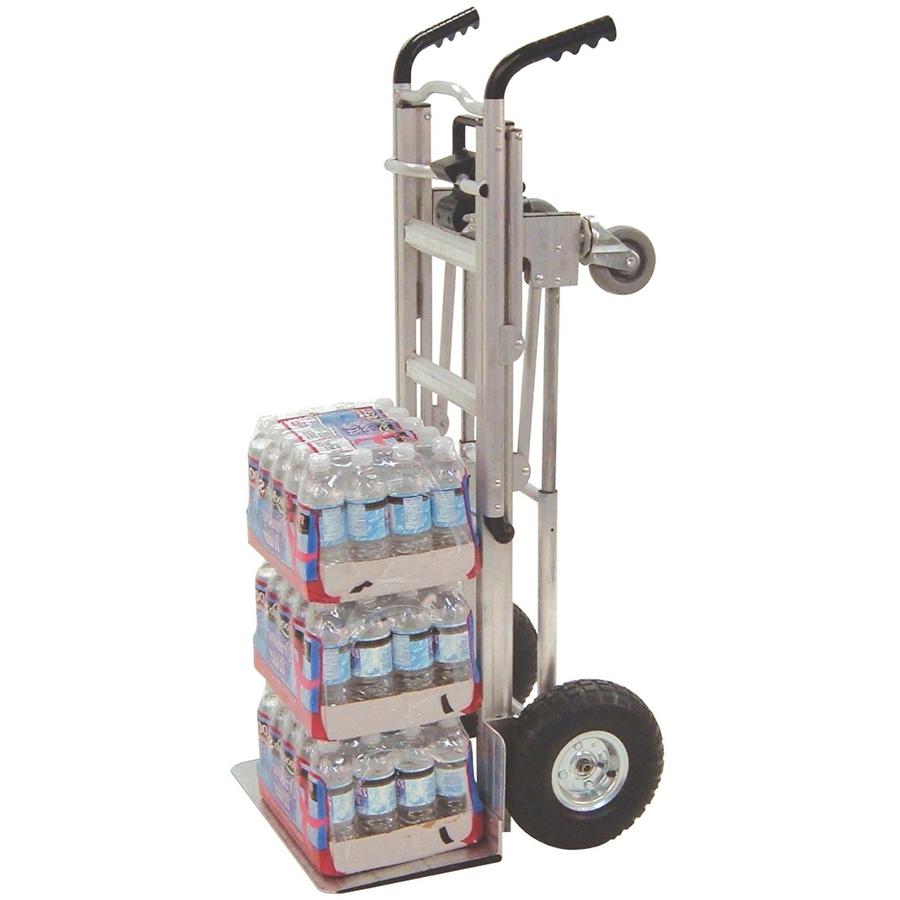 Cosco 3-in-1 Assist Series Hand Truck - 1000 lb Capacity - 4 Casters - Aluminum - x 19" Width x 21" Depth x 47.5" Height - Silver Gray - 1 Each. Picture 4