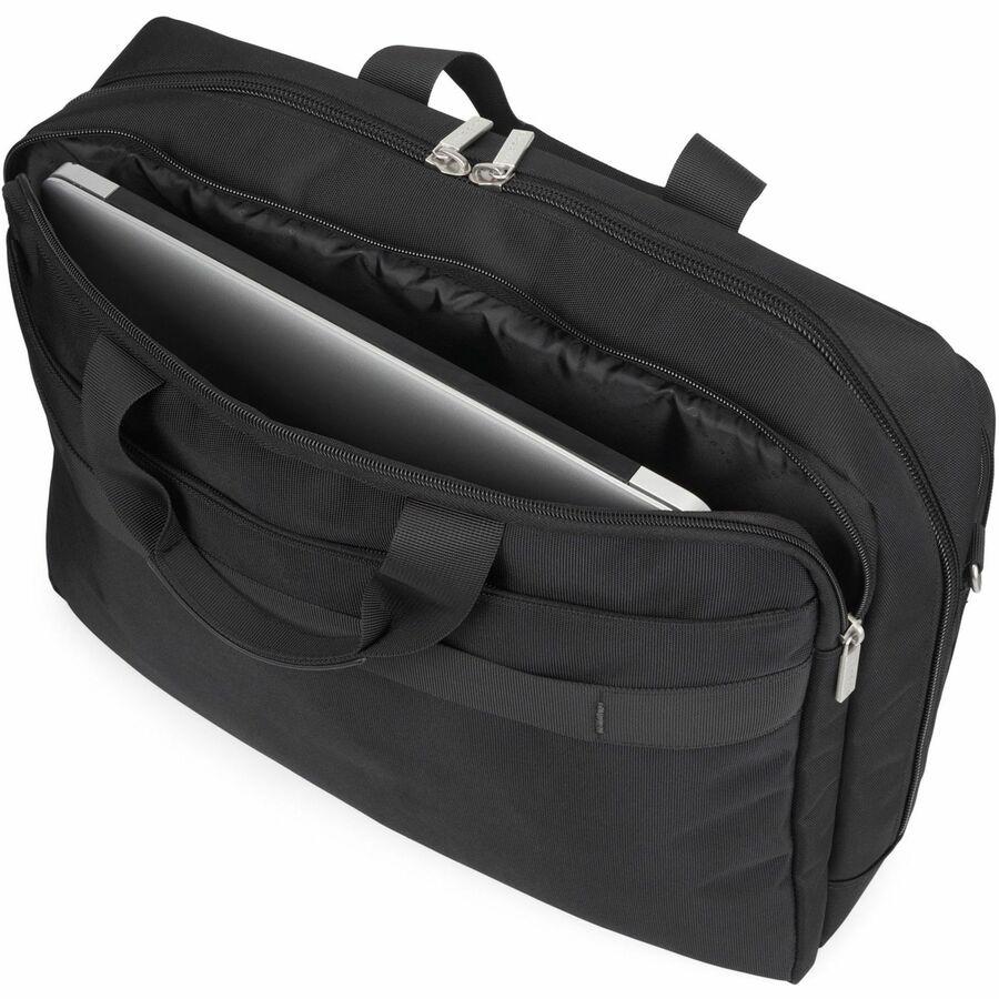 bugatti Bond Street Carrying Case (Briefcase) for 17" to 17.3" Notebook - Black - Damage Resistant, Tangle Resistant Shoulder Strap - Ballistic Nylon, Vegan Leather Trim - Trolley Strap, Handle, Shoul. Picture 8