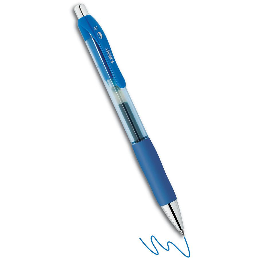BIC PrevaGuard Gel-ocity Gel Pen - 0.7 mm Pen Point Size - Blue Gel-based Ink - 4 / Pack. Picture 5