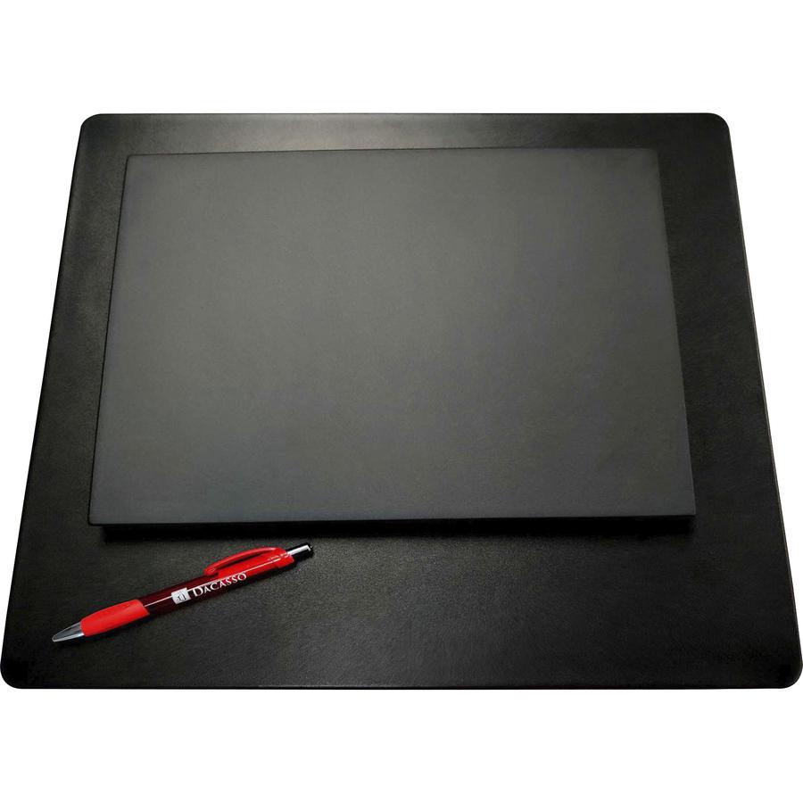 Dacasso Leather Lap Desk Pad - Black - Leather, Felt - 1 Each. Picture 2